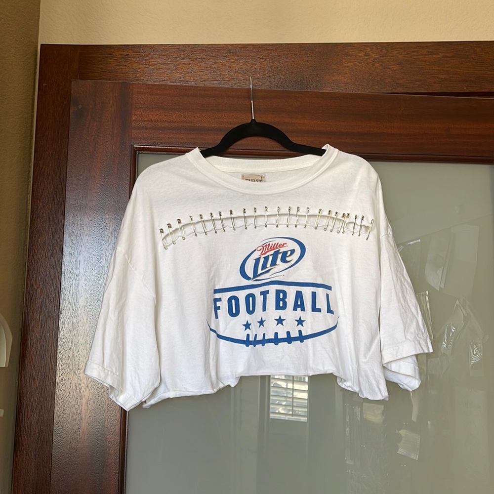 Game Day Miller Lite Football Crop Top